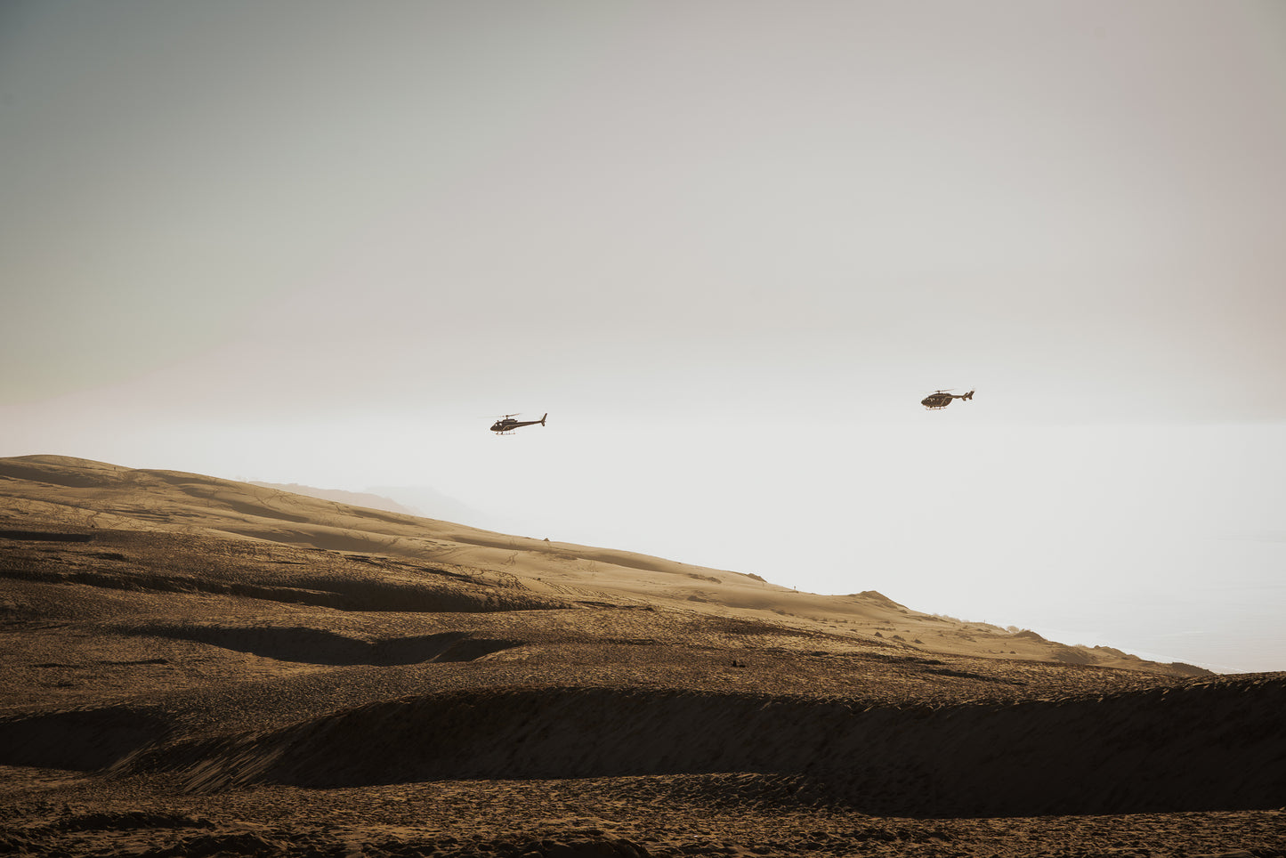 Hélicoptères à la Dune du Pilat